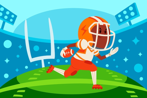 American football illustration