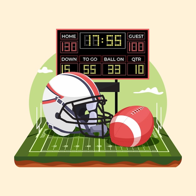 Free vector american football illustration