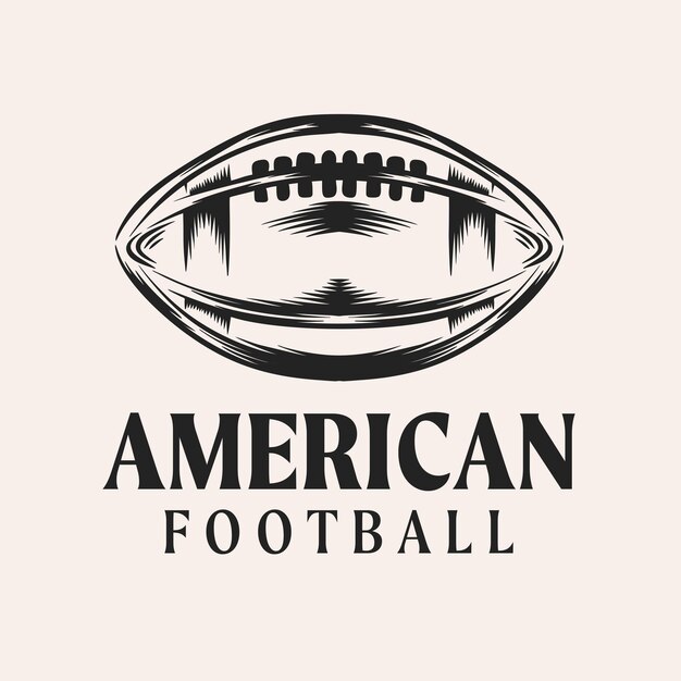 アメリカン フットボールのロゴ デザイン ベクトル図
