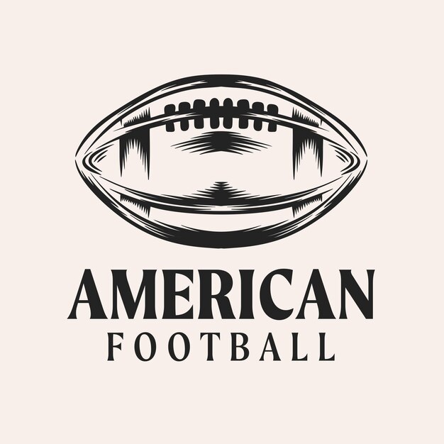 American football logo design vector illustration