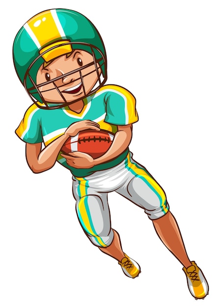 Free Vector an american football player