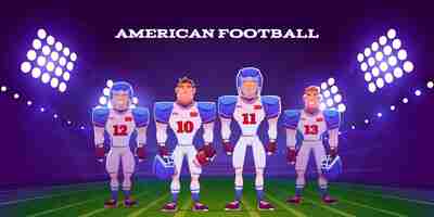 Free vector american football players illustrated