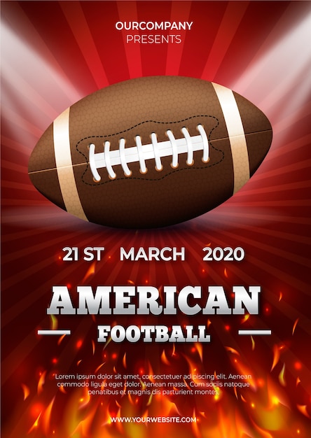 American football poster template