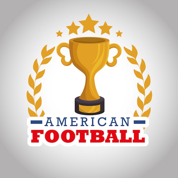 Logo sport football americano Vettore gratuito