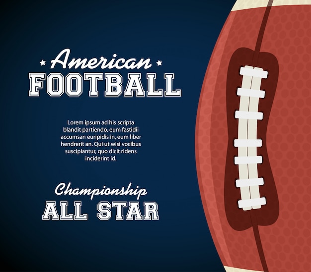 american football sport poster