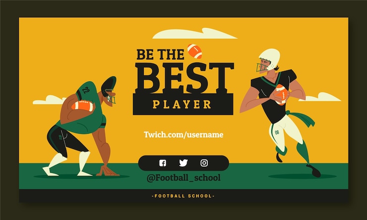 Free Vector american football twitch background