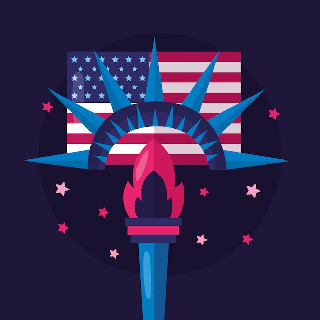 Free Vector american happy independence day
