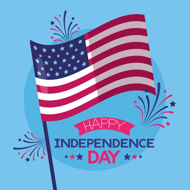 Free vector american happy independence day