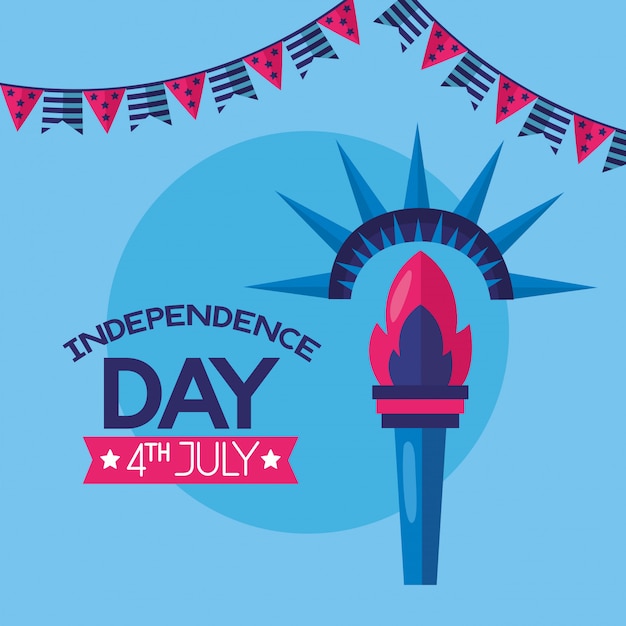 Free vector american happy independence day