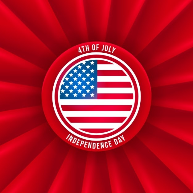 Free Vector  american independence day badge
