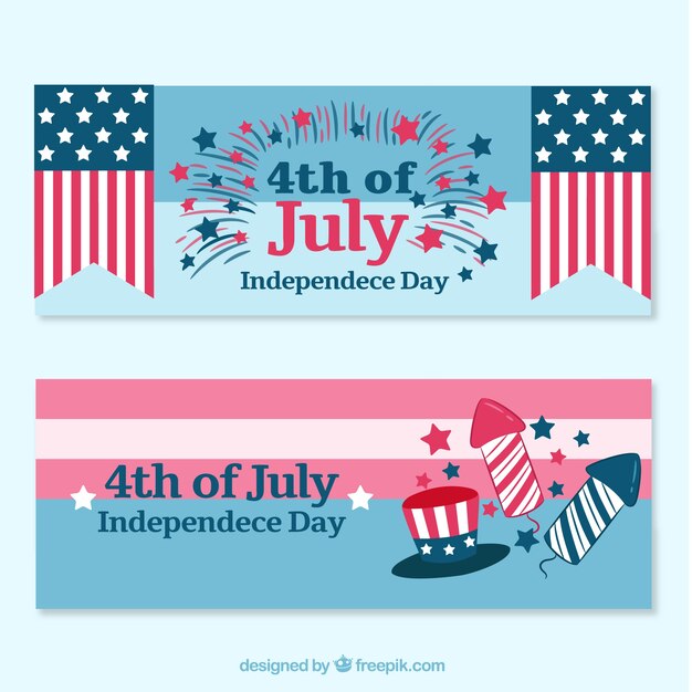 American independence day banners