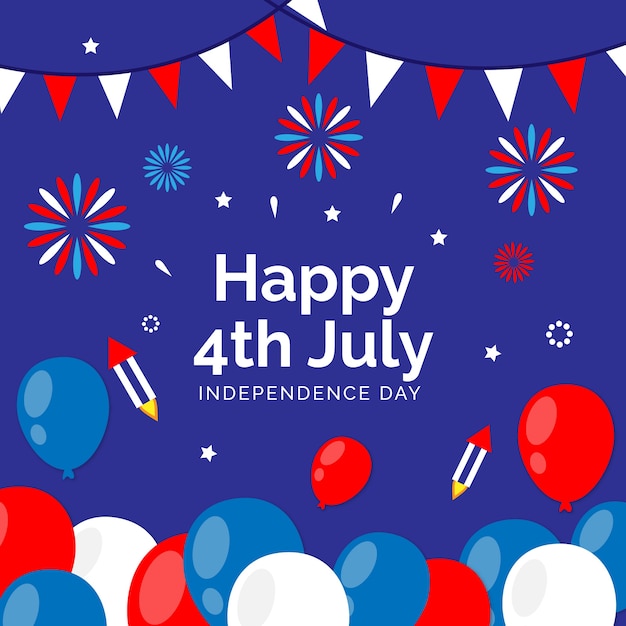 Free vector american independence day's party