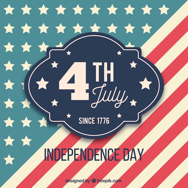 Free vector american independence vintage background