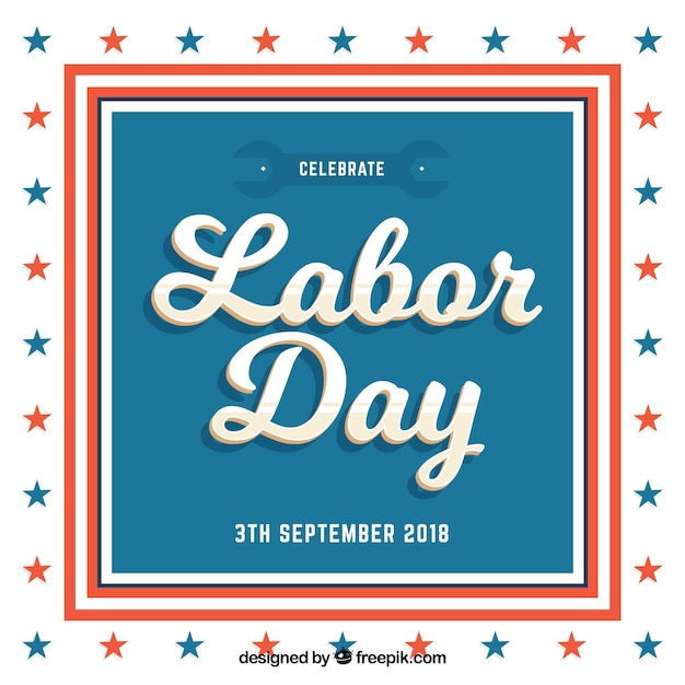 American labor day composition with flat design