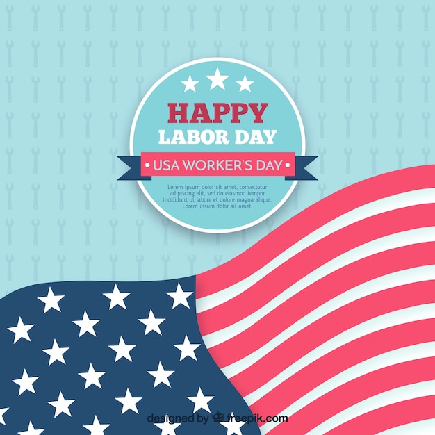 Free vector american labor day flag background