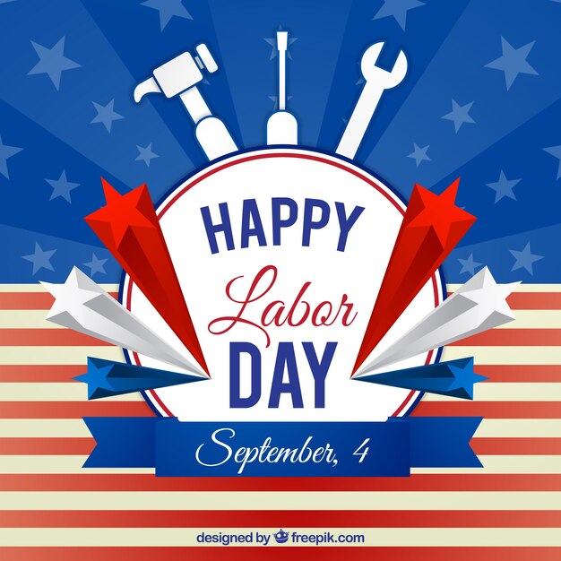 American labor day striped background