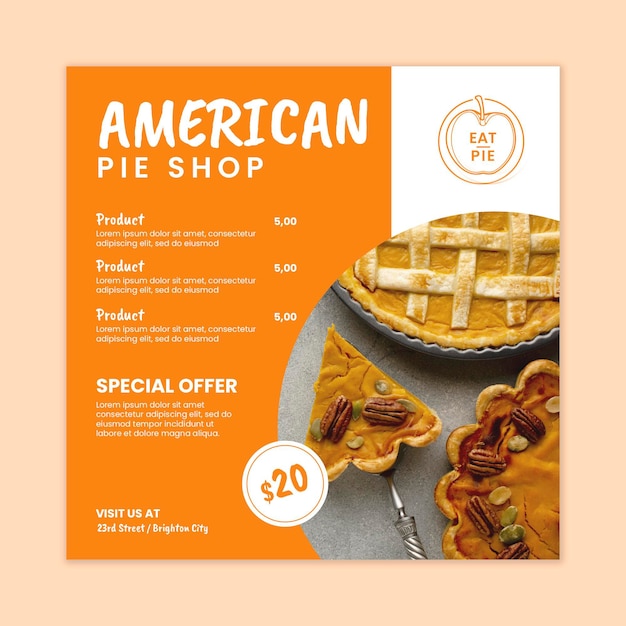 American pie flyer template