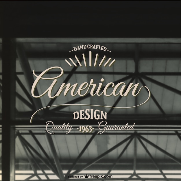 american retro stamp
