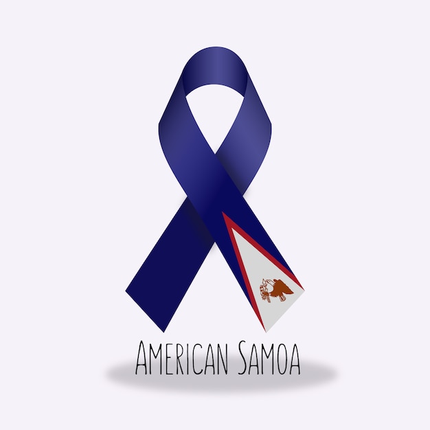 Free vector american samoa flag ribbon design