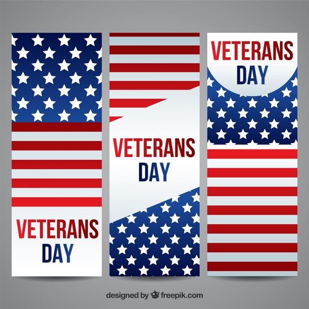 American veterans day banners