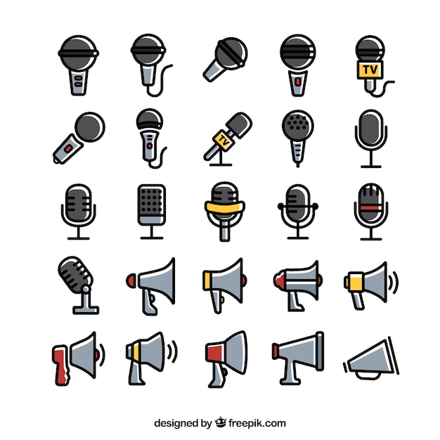 Free vector amplifier icons