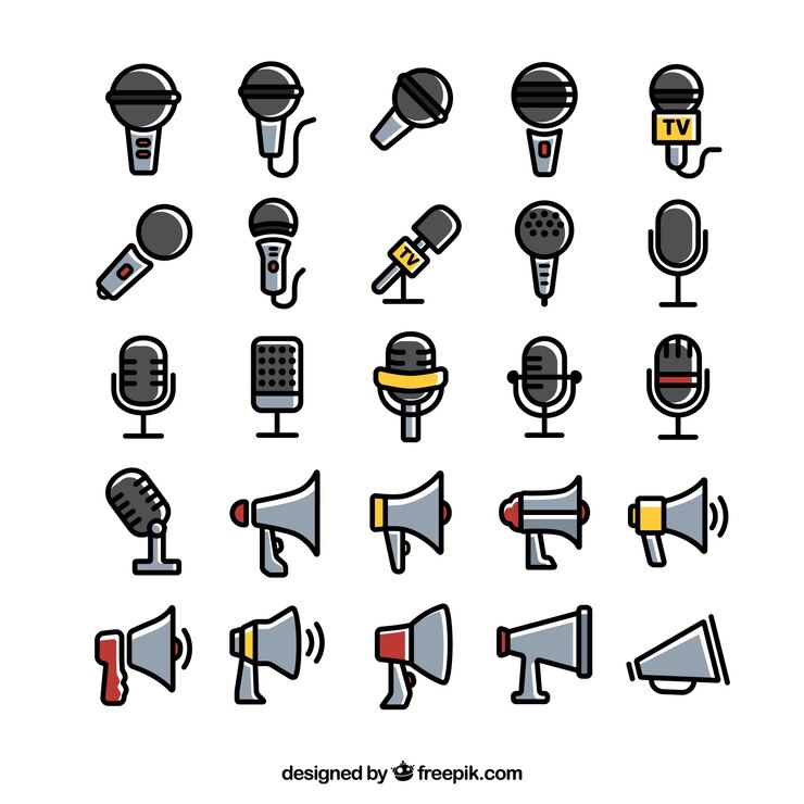 मुफ़्त वेक्टर amplifier icons