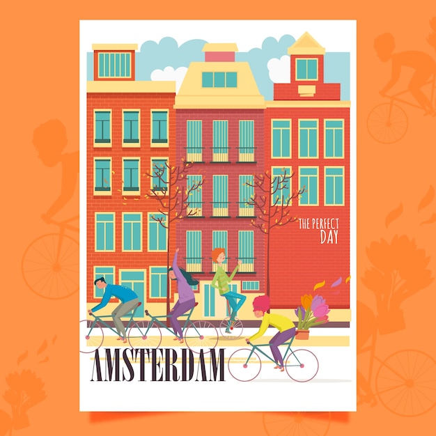 Free vector amsterdam poster