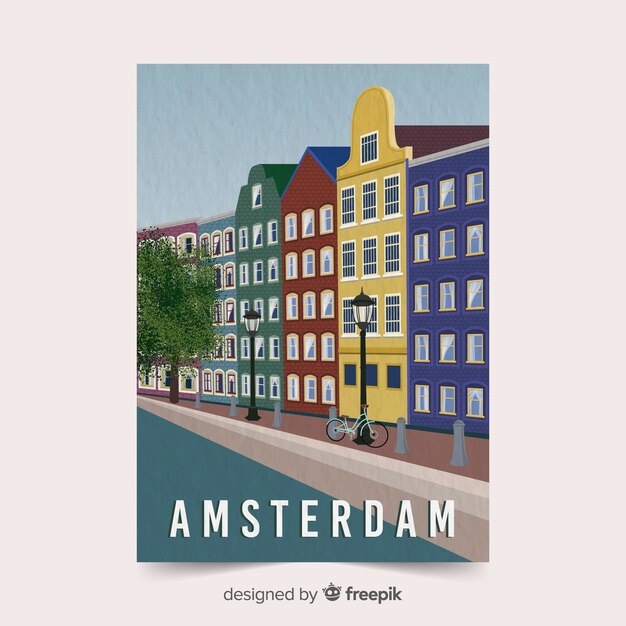 Amsterdam promotional poster template