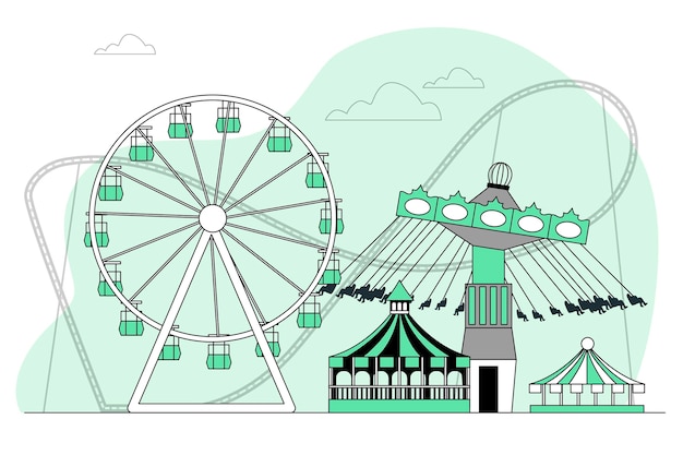 Amusement park concept illustration