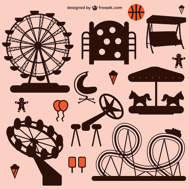 Free vector amusement park graphics