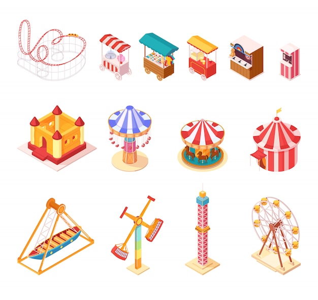 Free vector amusement park