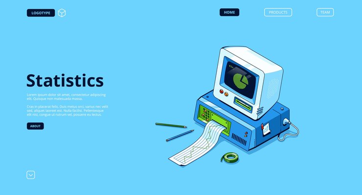 Free Vector analysis and research information landing page