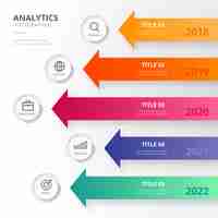 Vettore gratuito infografica analitica in stile moderno