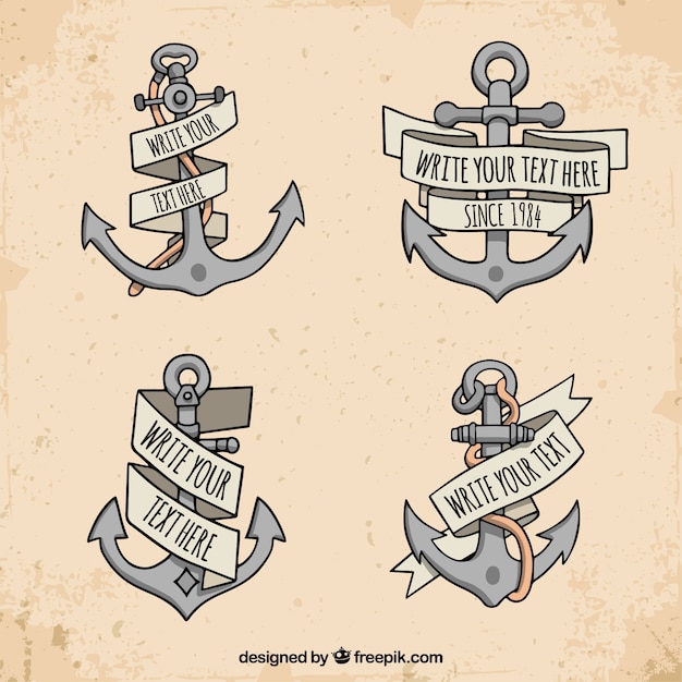 Free vector anchor tempalte collection