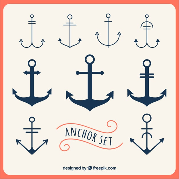 Free vector anchors set