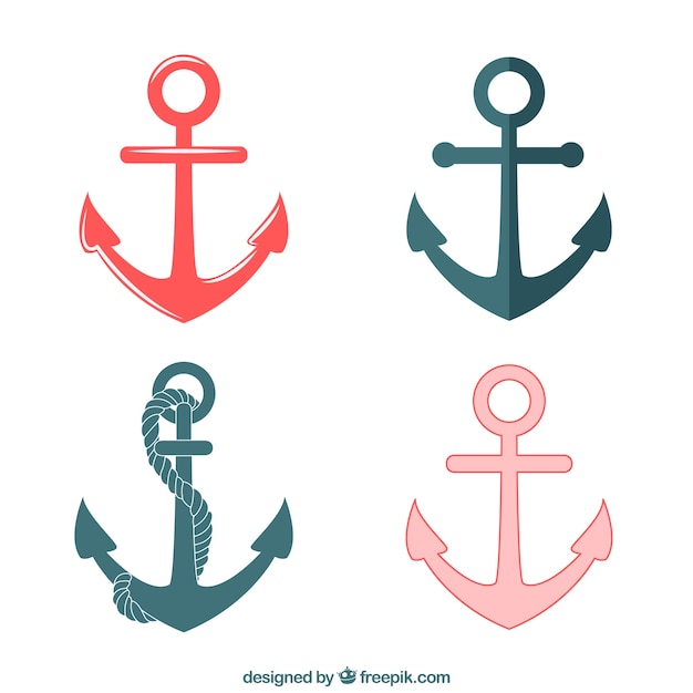 Free vector anchors set