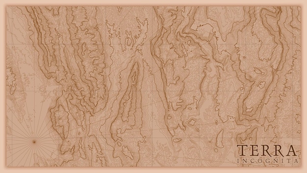 Древняя абстрактная земля рельеф старая карта