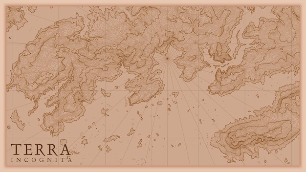 無料ベクター 古代の抽象的な地球救済古い地図