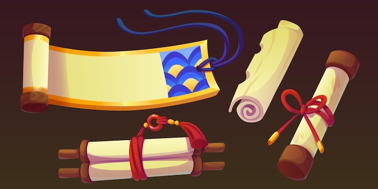 Free Vector ancient chinese scroll collection