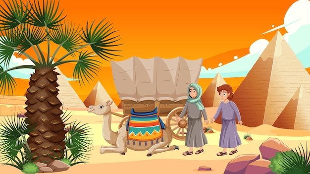 Free vector ancient egyptian life and culture