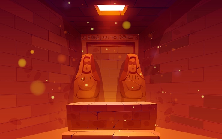 Free Vector ancient egyptian pyramid inside