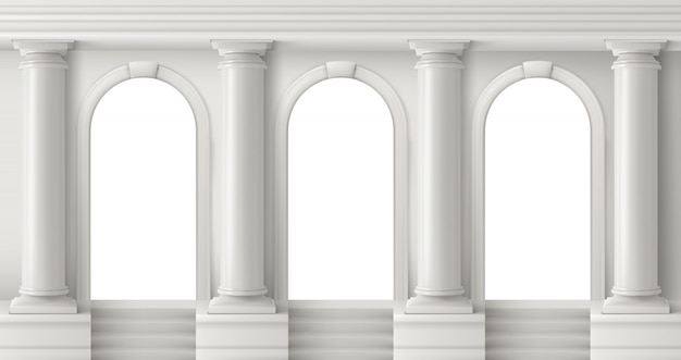 Antico tempio greco con colonne bianche