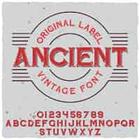 Free vector ancient typeface