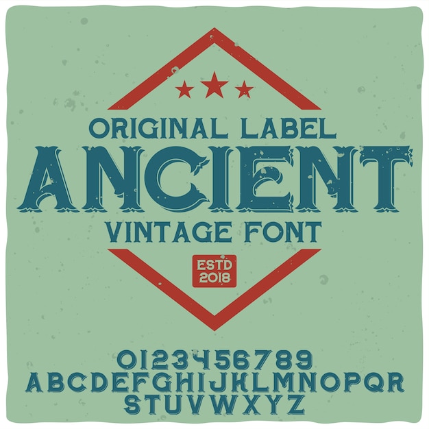 Free vector ancient typeface