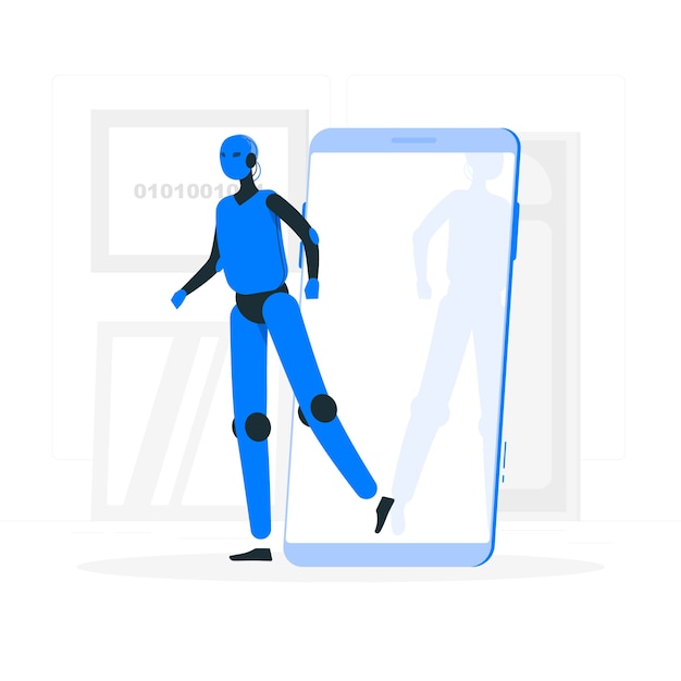 Free vector android concept illustration