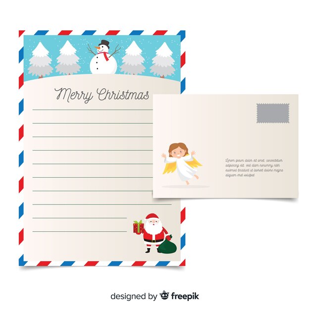 Angel christmas letter template