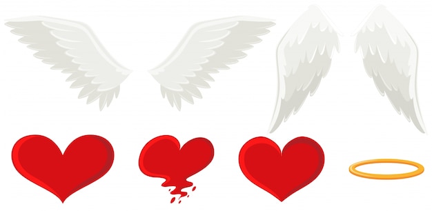 Крылья ангела и сердце