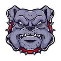 Free vector anger bulldog head vector logo