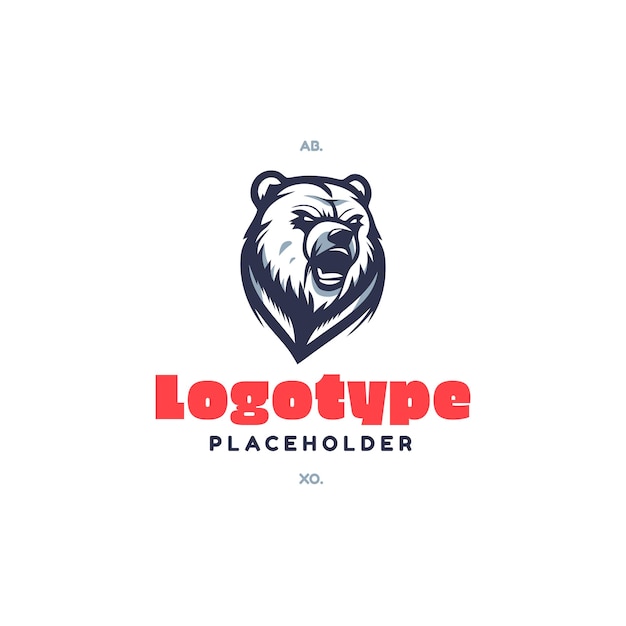 Angry Bear Mascot Logo