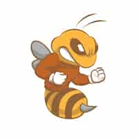 Free vector angry bee design